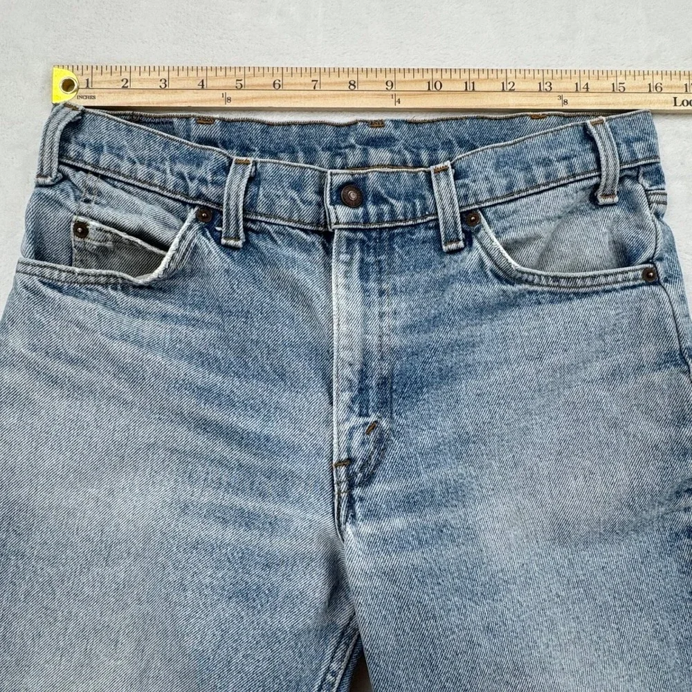 Levi's 918 Jeans Mens 34x28.5 Blue Husky Vintage 80s Orange Tab Straight Leg